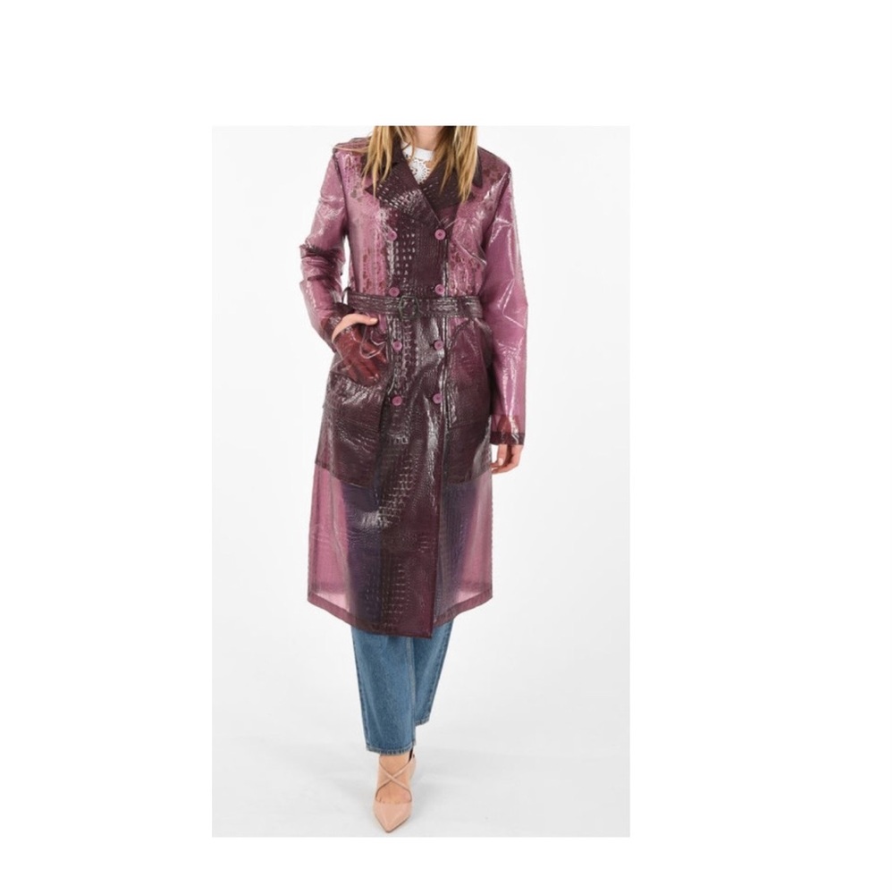 Sies Marjan Shimmering Purple Trench Coat